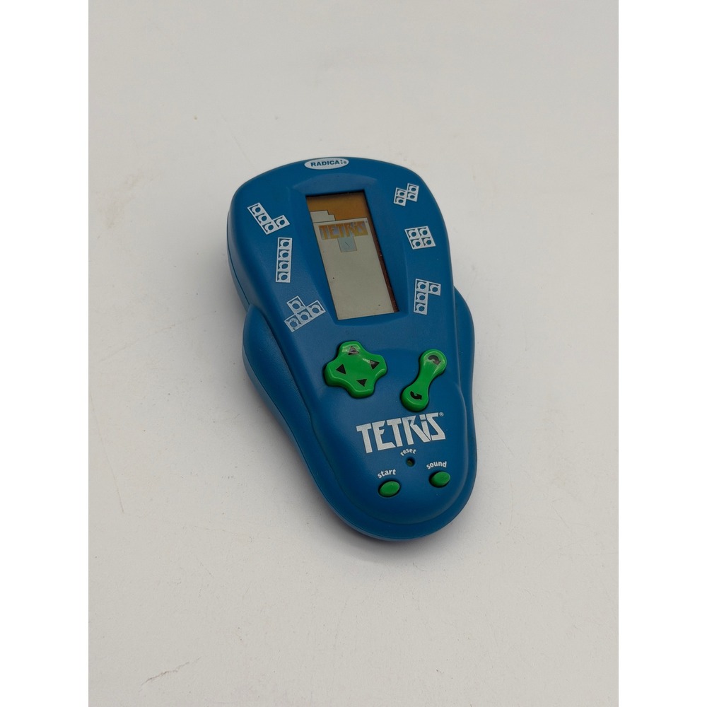 Radica Tetris Handheld Electronic Game Blue Model 213 Vintage 2000 Retro Puzzle